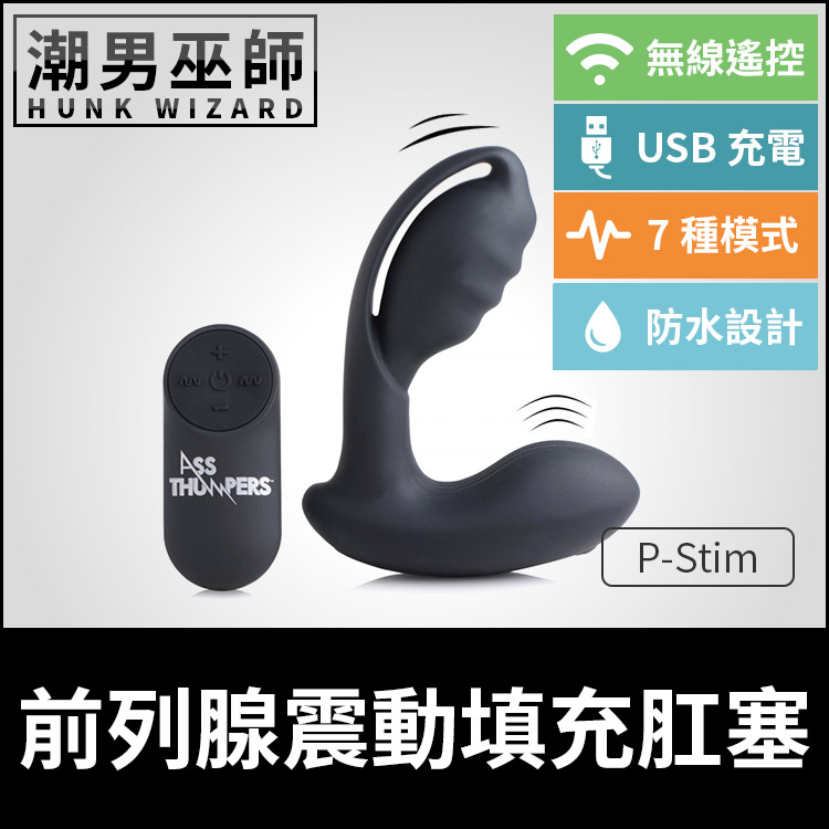前列腺震動填充肛塞 無線控制會陰P點震動 | USB充電矽膠材質後庭調教刺激男性G點按摩