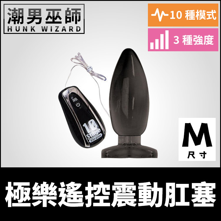 極樂遙控震動肛塞 M中型 多段振動 | 肛門快感調教後庭括約肌 刺激高潮會陰日本